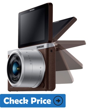 Samsung NX Mini best vlog camera with flip screen