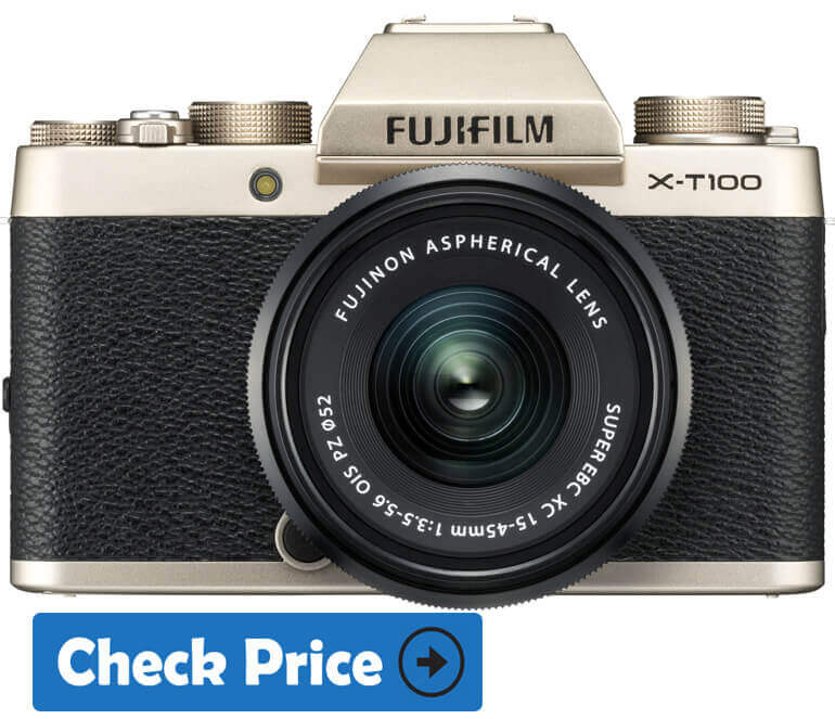 Fujifilm X-T100 mirrorless camera under 1000