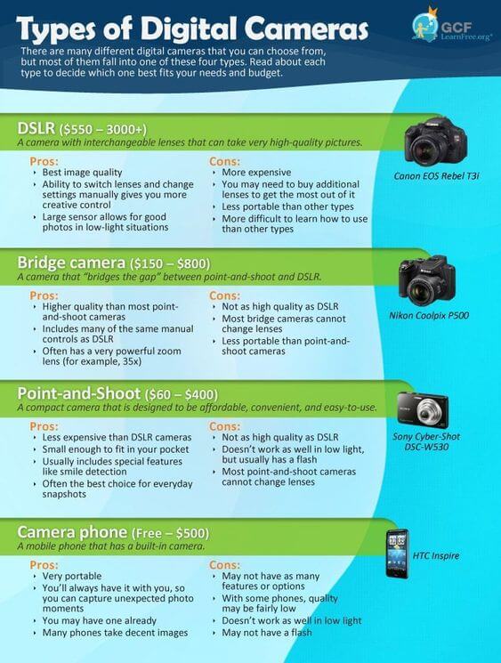 Best Camera Under $ 500 infographics