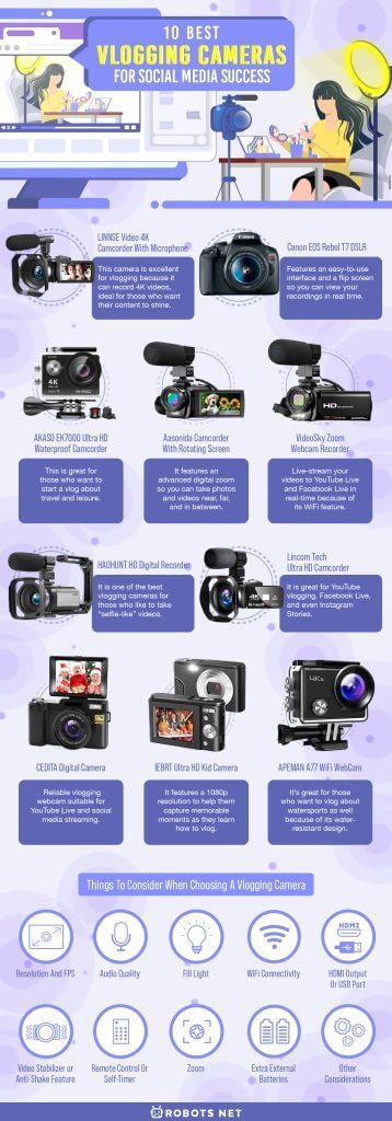Best Vlogging Camera for Beginners infographics